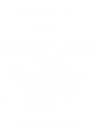 Edmund Bell March 8th To meet ed on the street is like seeing an awkward baby giraffe scampering amongst a sea of gazelle. When in fact, the brain of said giraffe resembles a theme park for absent-minded scientists- "Newtony Town"! And Just like that, he's scuttling off, late for his astrophysics class. Superhuman Type: Reader 